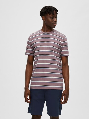 SELECTED HOMME - Camiseta 'Bertie' en lila: frente