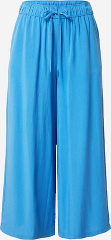 QS Široke hlačnice Hlače | modra barva: sprednja stran