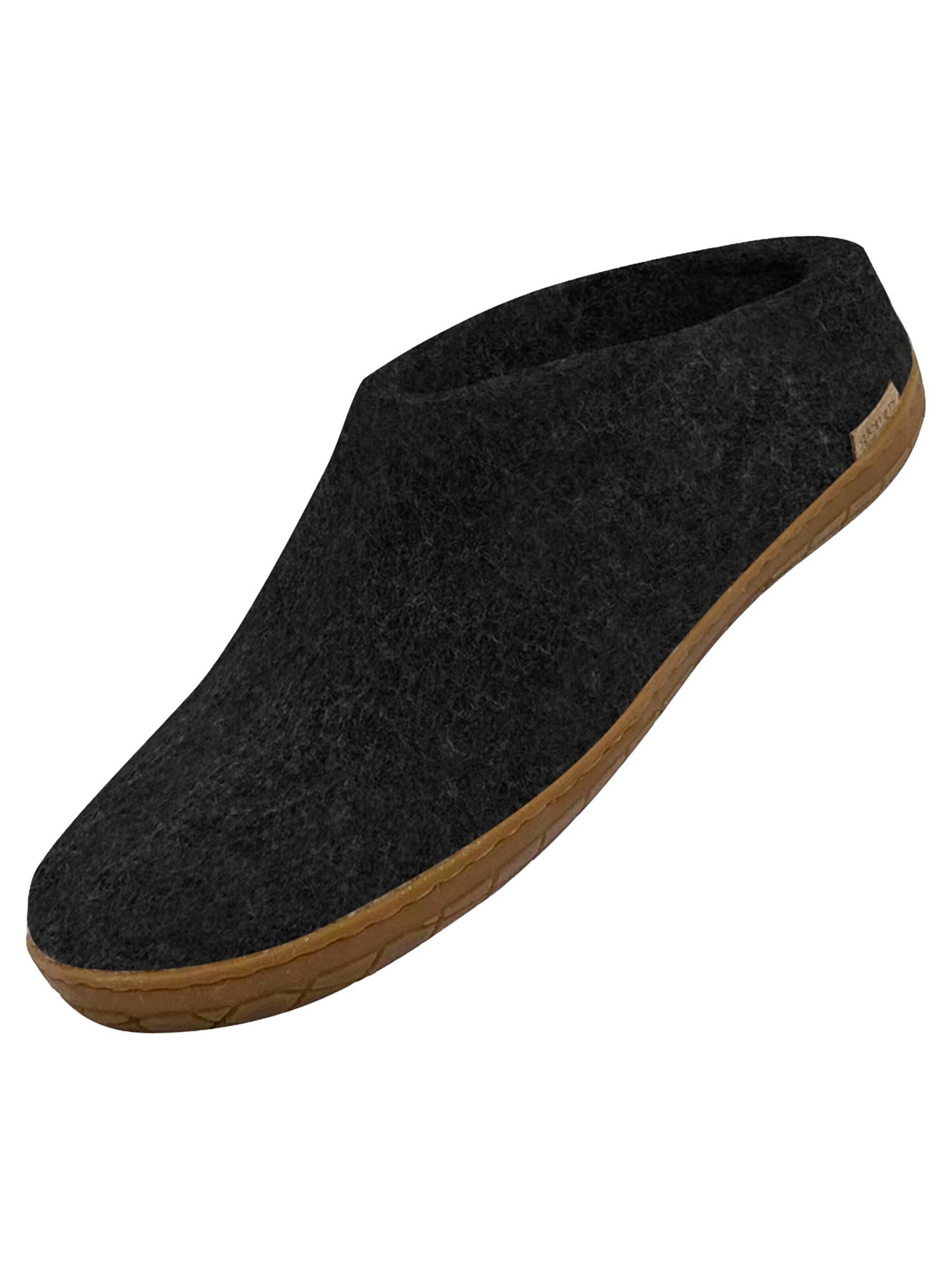 Glerups Slipper 'Kautschuksohle' in Grey
