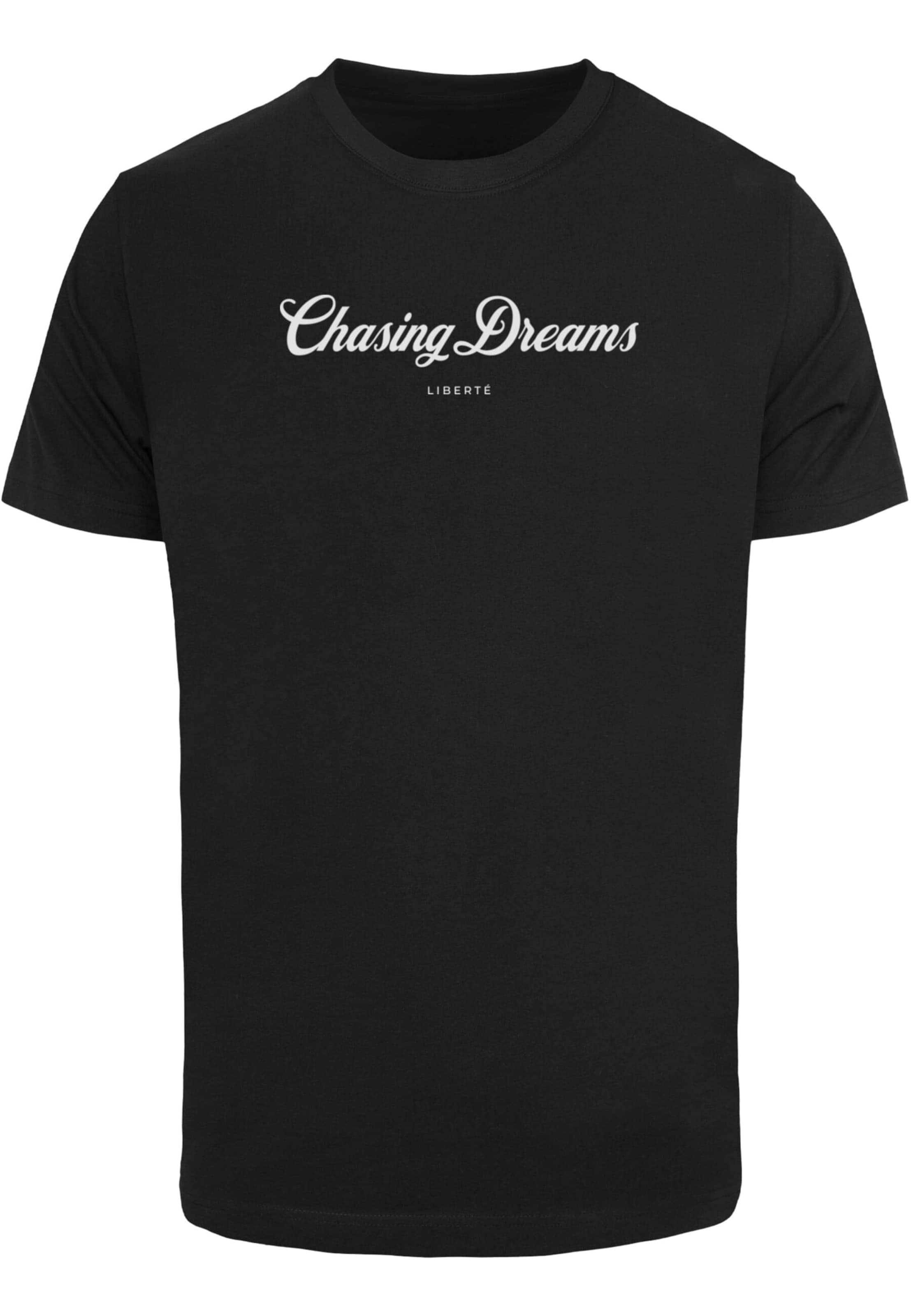 Mister Tee Shirt 'Chasing Dreams' in Zwart: voorkant