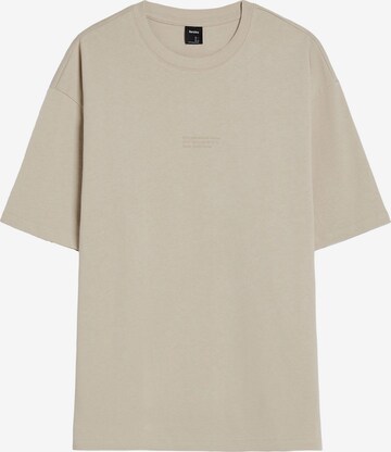 T-Shirt Bershka en beige : devant