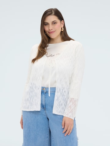 Cardigan Fiorella Rubino en blanc