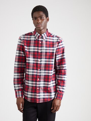 Regular fit Camicia 'HERITAGE' di TOMMY HILFIGER in rosso: frontale