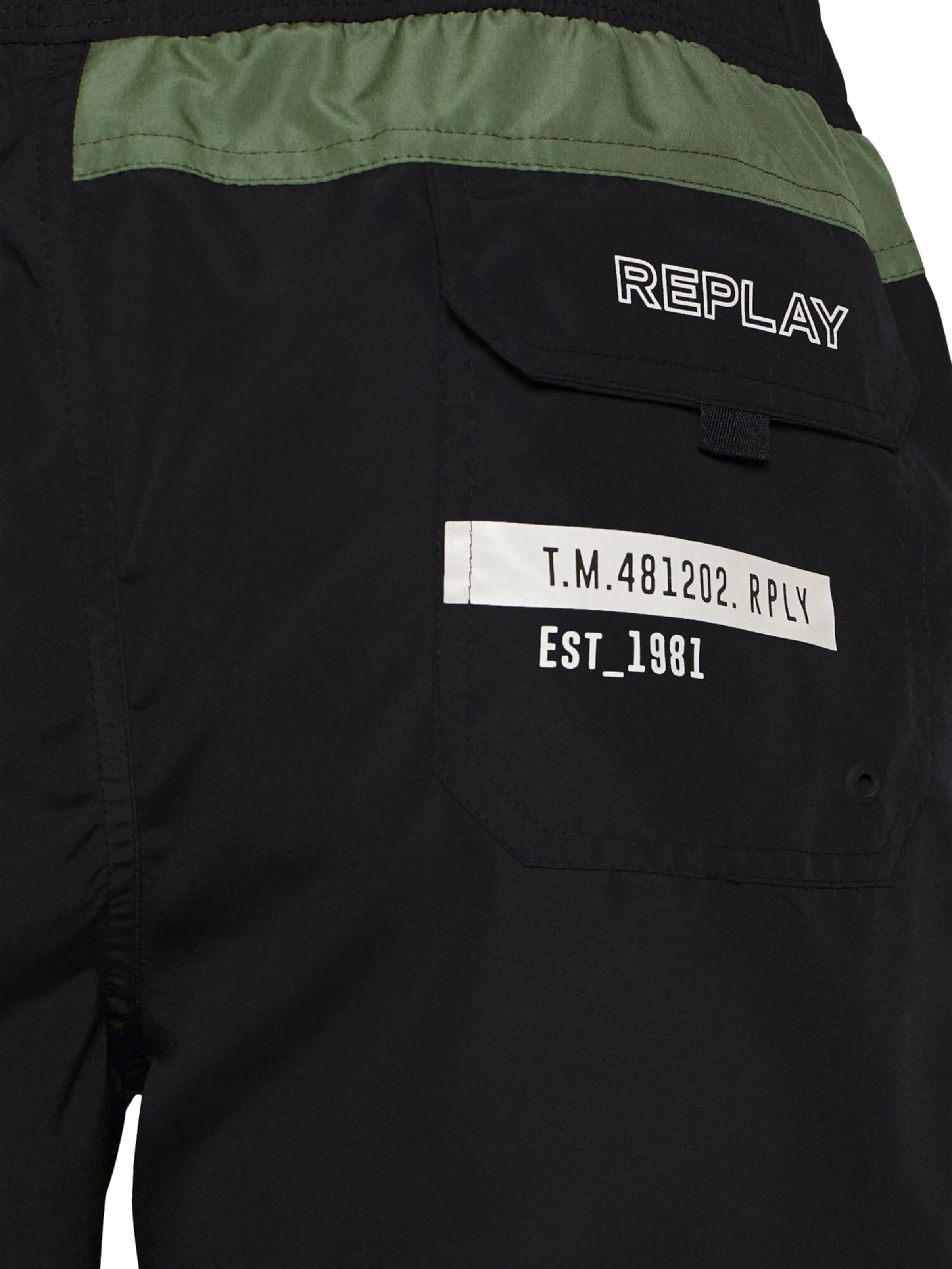 REPLAY Badshorts i svart