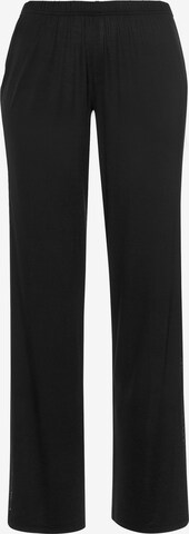 LASCANA Панталон пижама в черно: отпред