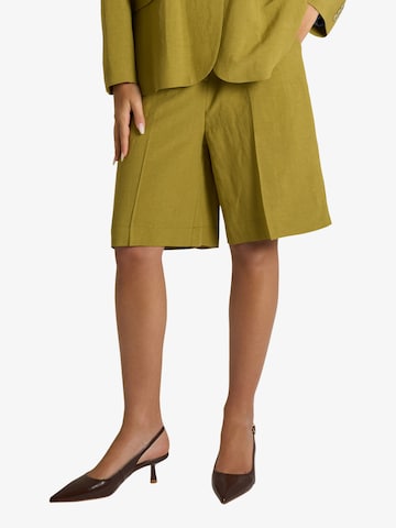 Merci Wide leg Pleated Pants 'Donna' in Green: front