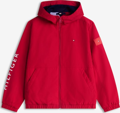 104 dydžio Demisezoninė striukė 'Logo Graphic Relaxed' iš TOMMY HILFIGER, spalva – raudona / balta, Prekių apžvalga