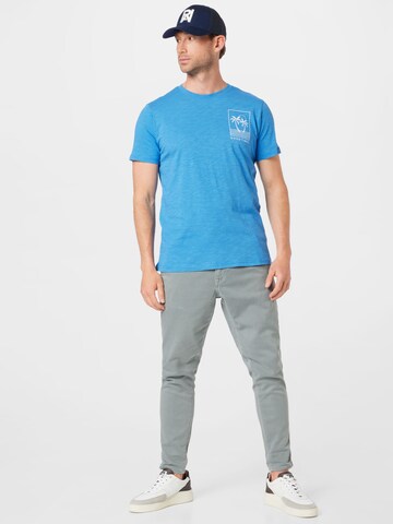 KnowledgeCotton Apparel T-Shirt 'Slub' (GOTS) in Blau