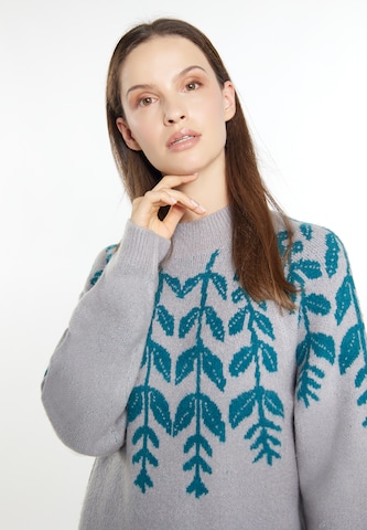 Rochie tricotat 'Lurea' de la Usha pe gri