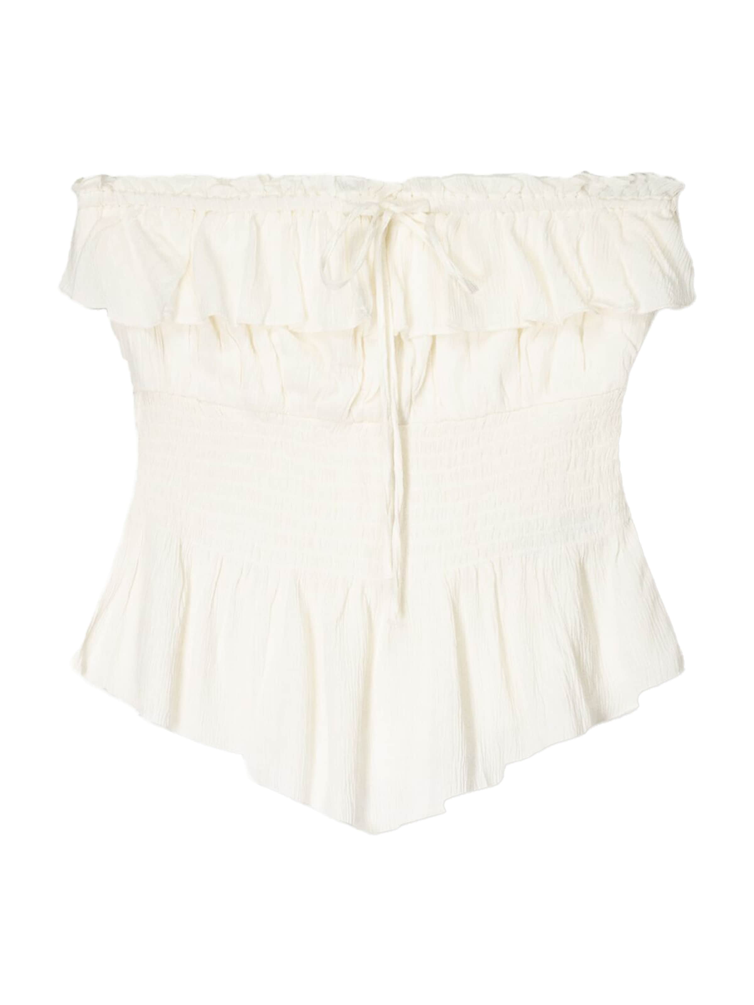 Bershka Top in Beige: front