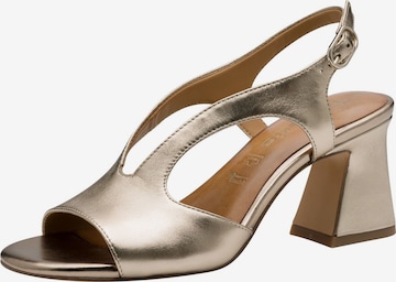 Sandales Tamaris en bronze : devant