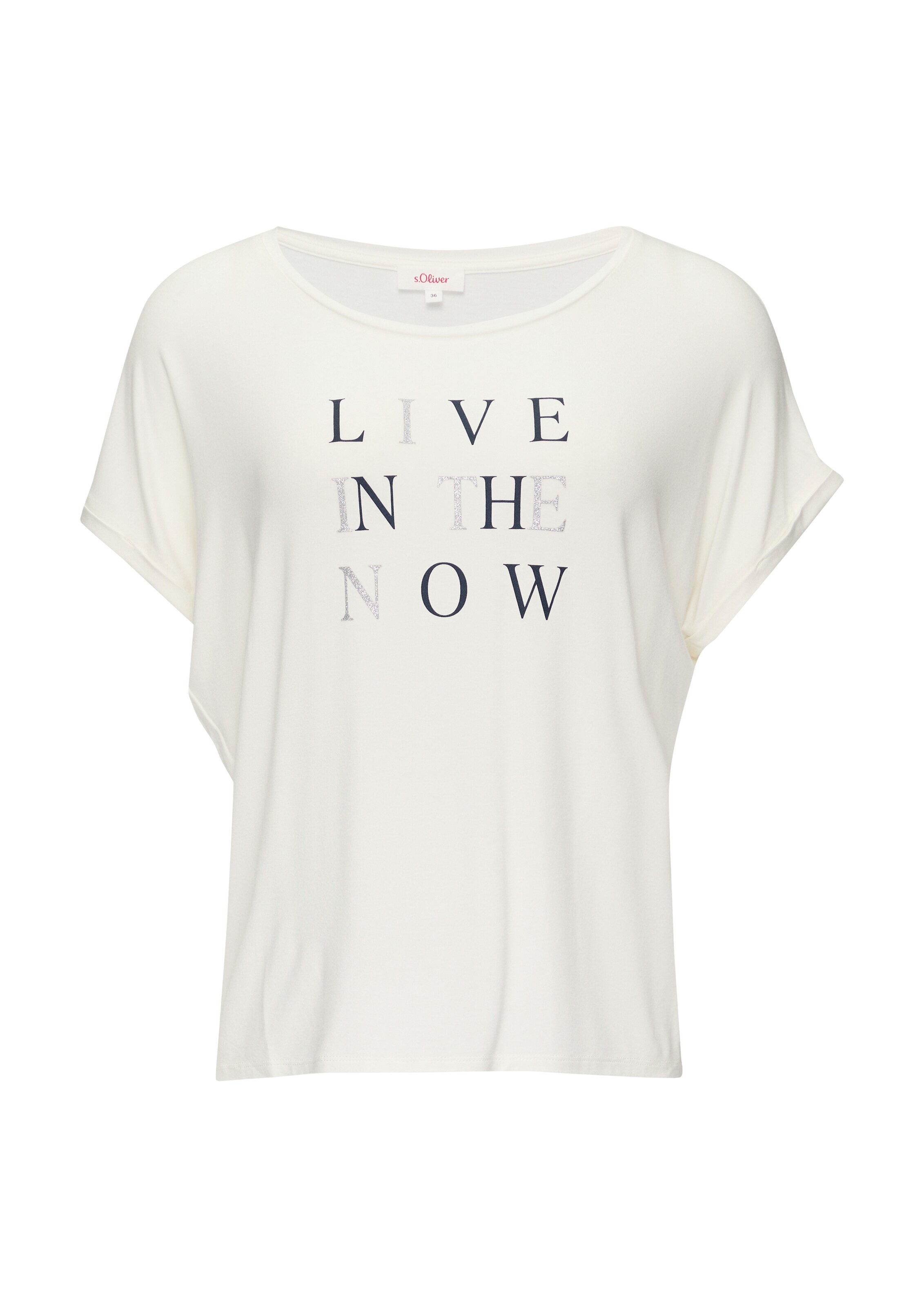 T-shirt s.Oliver en beige : devant