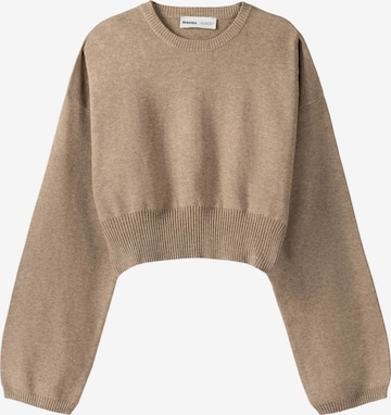 Bershka Sweater in Beige: front