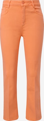 comma casual identity Flared Pantalon in Oranje: voorkant