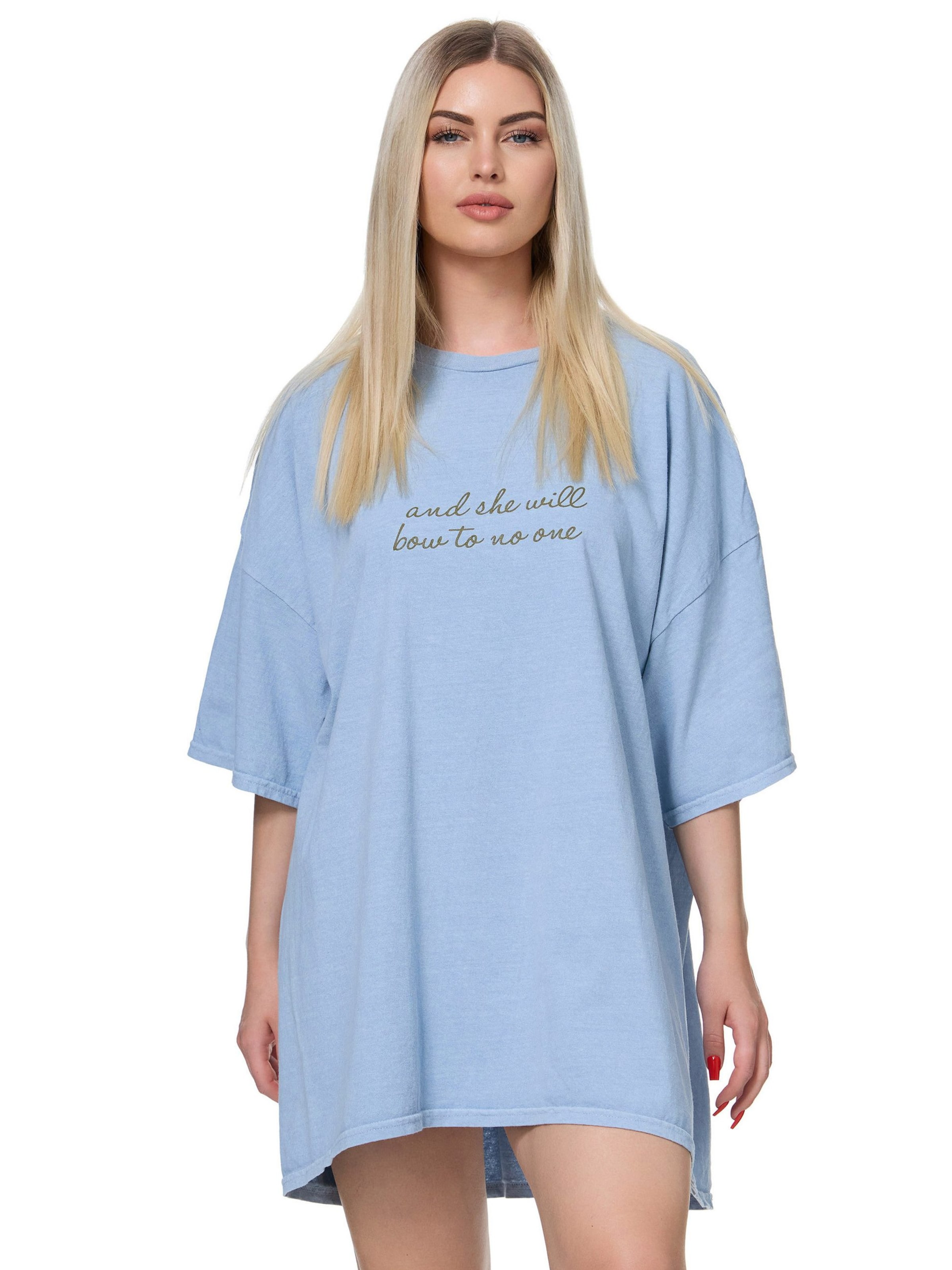 Worldclassca Oversized Shirt in Blue: front