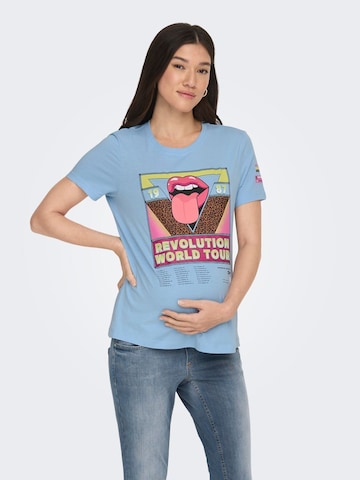 Only Maternity Shirt 'Mama' in Blue: front