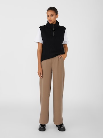 OBJECT Wide leg Trousers 'Lisa' in Brown