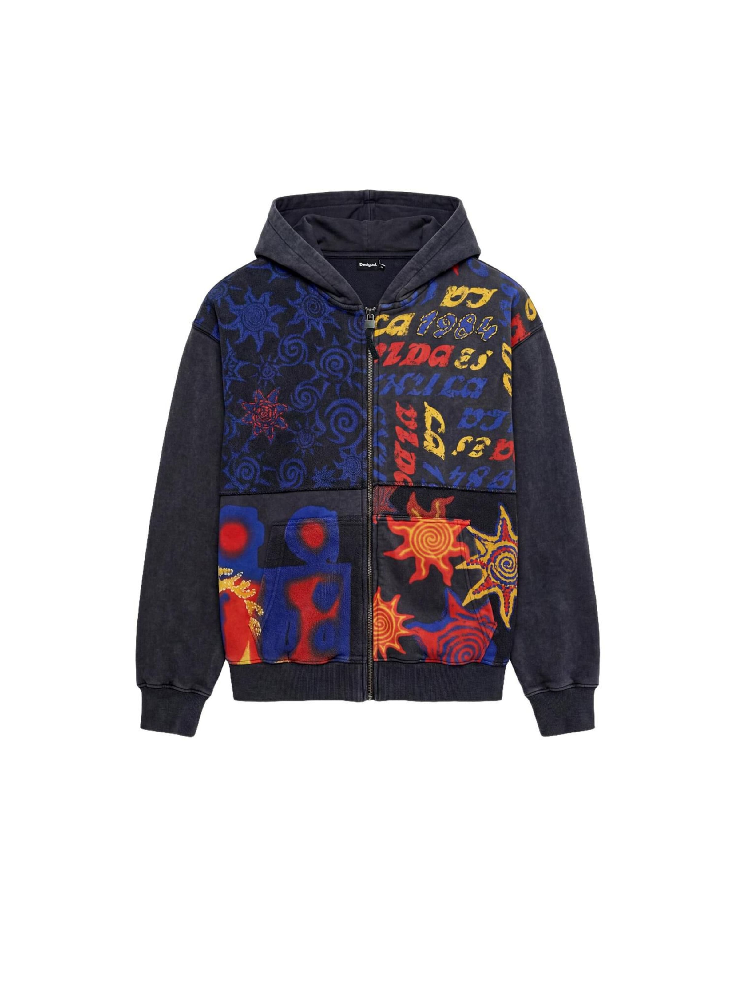 Desigual Bluza rozpinana w kolorze szary: przód
