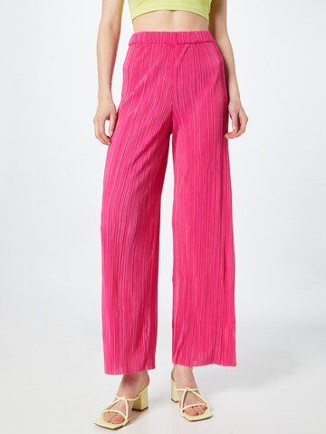Wide leg Pantaloni de la Monki pe roz: față