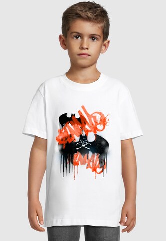 ABSOLUTE CULT T-Shirt 'Batman - Graffiti Bats' in Weiß: Vorderseite