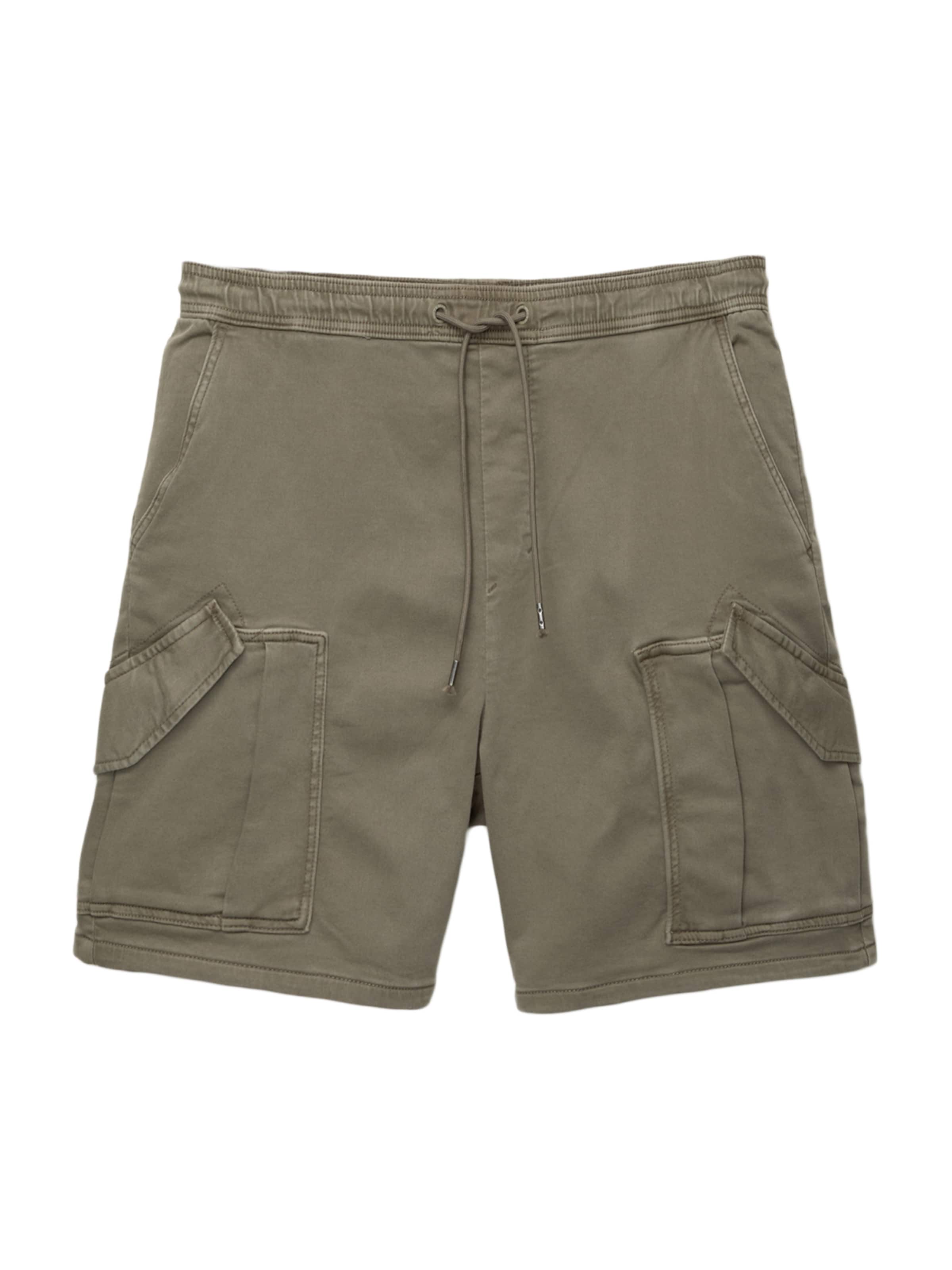 Largi Pantaloni cu buzunare de la Pull&Bear pe verde: față