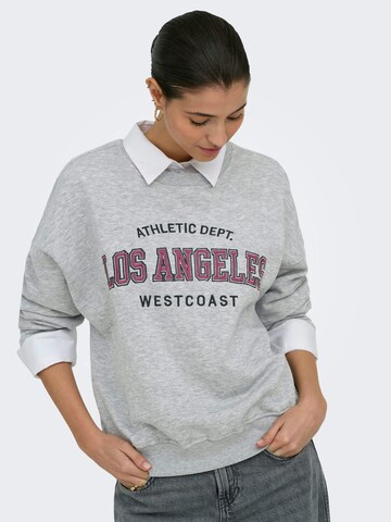 Jaqueline de Yong Sweatshirt 'Mesa' in Grey