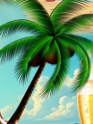 Coupe regular Chemise 'Hawaiihemd Sunshine Beer' Hawaiihemdshop.de en bleu