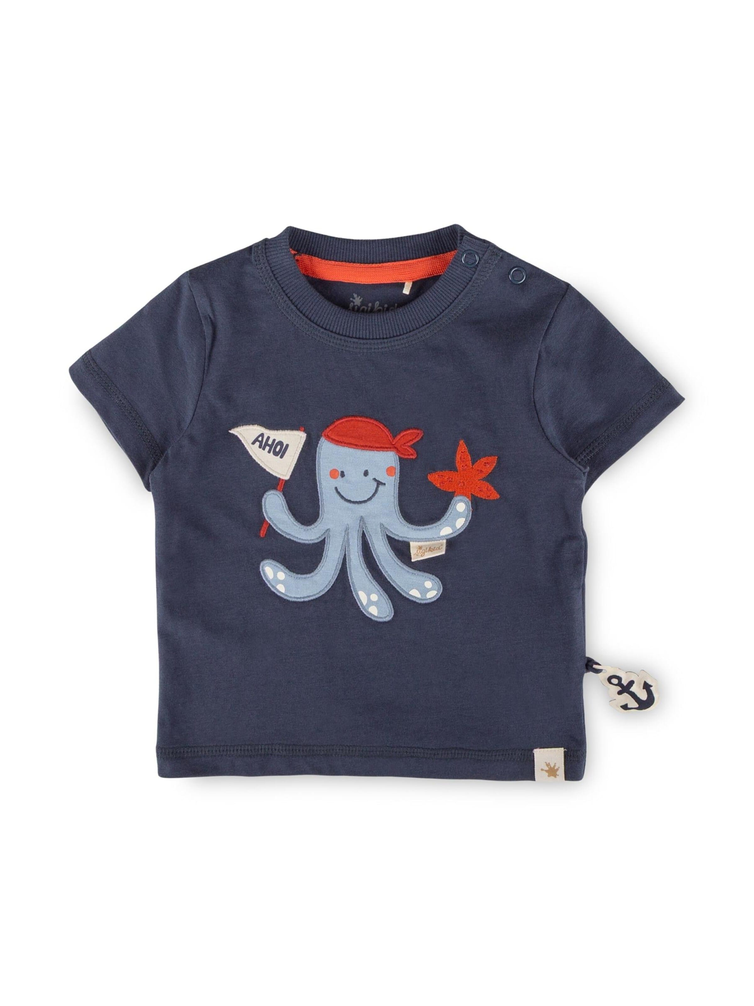 SIGIKID Shirt 'T-Shirt Ahoi Little Pirate' in Blue: front