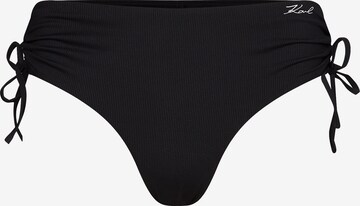 Karl Lagerfeld Bikini bottom ' DNA Culottes ' in Black: front