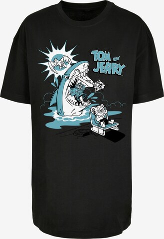 Maglietta 'Tom und Jerry Summer Shark' di F4NT4STIC in nero: frontale