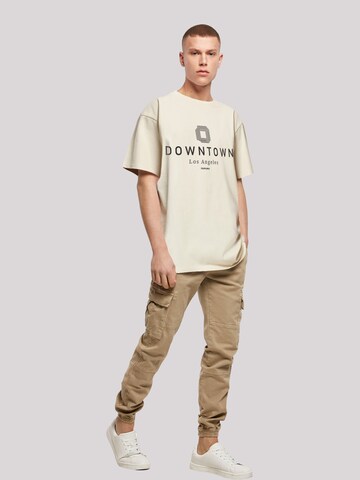 T-Shirt 'Downtown LA' F4NT4STIC en beige