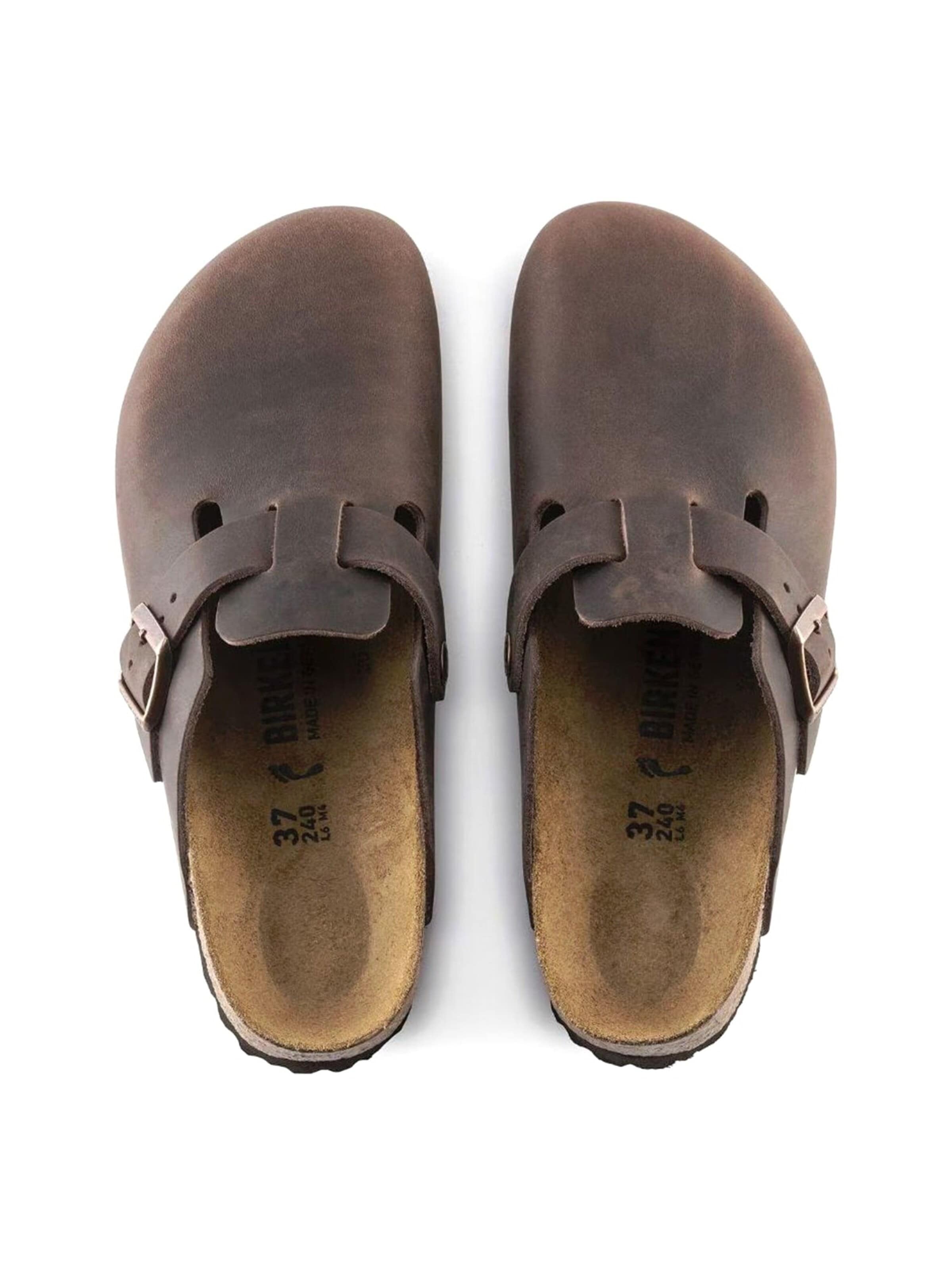 BIRKENSTOCK Sandal 'BOSTON OILED LEATHER NARROW FIT HABANA' in Brown