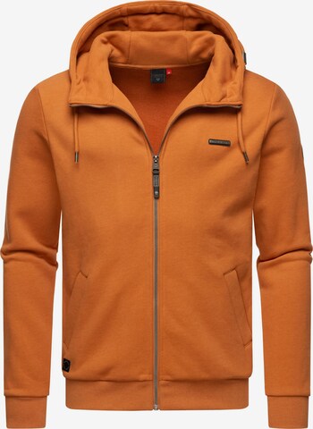 Ragwear - Sudadera con cremallera 'Natte' en naranja: frente