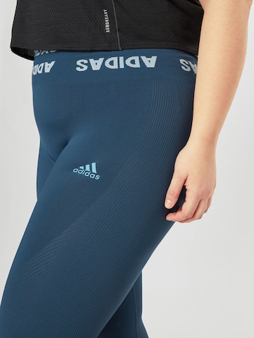 ADIDAS SPORTSWEAR Skinny Workout Pants in Blue