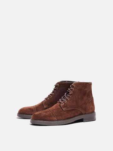 SELECTED HOMME Lace-Up Boots 'BLAKE' in Brown