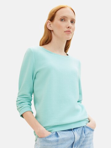 TOM TAILOR DENIM Sweatshirt in Grün: Vorderseite