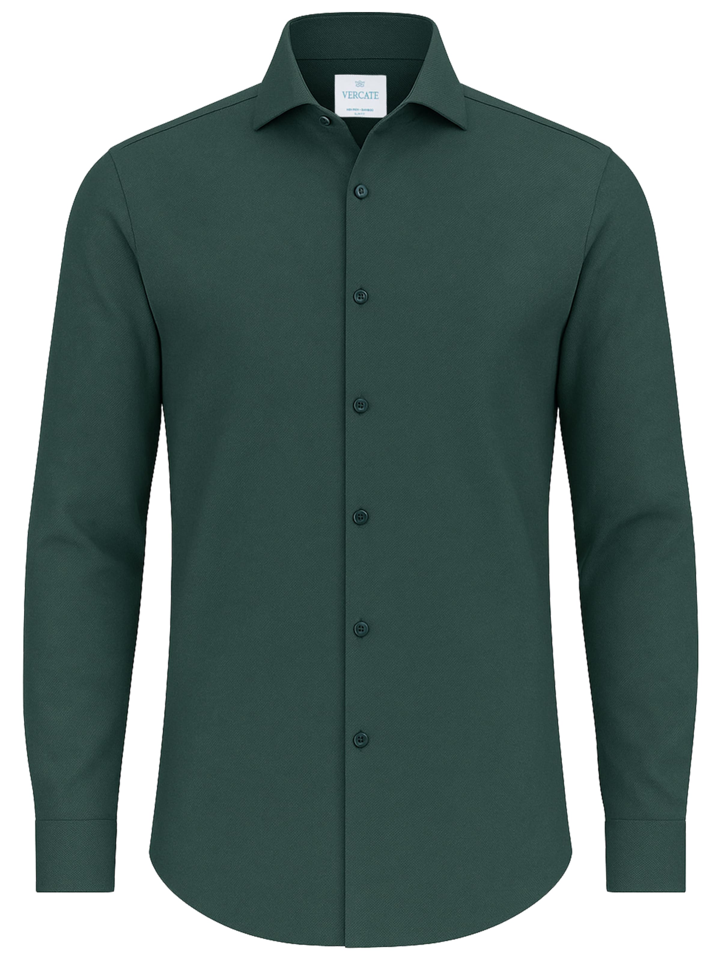 Slim fit Camicia business 'No. 28' di Vercate in verde: frontale