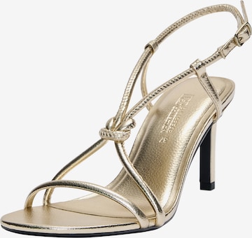 Pull&BearSandale - zlatna boja: prednji dio