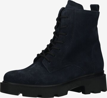 GABOR Lace-Up Ankle Boots in Blue: front