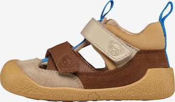 Affenzahn Sandals 'Sandale Leder Freely' in Beige: front