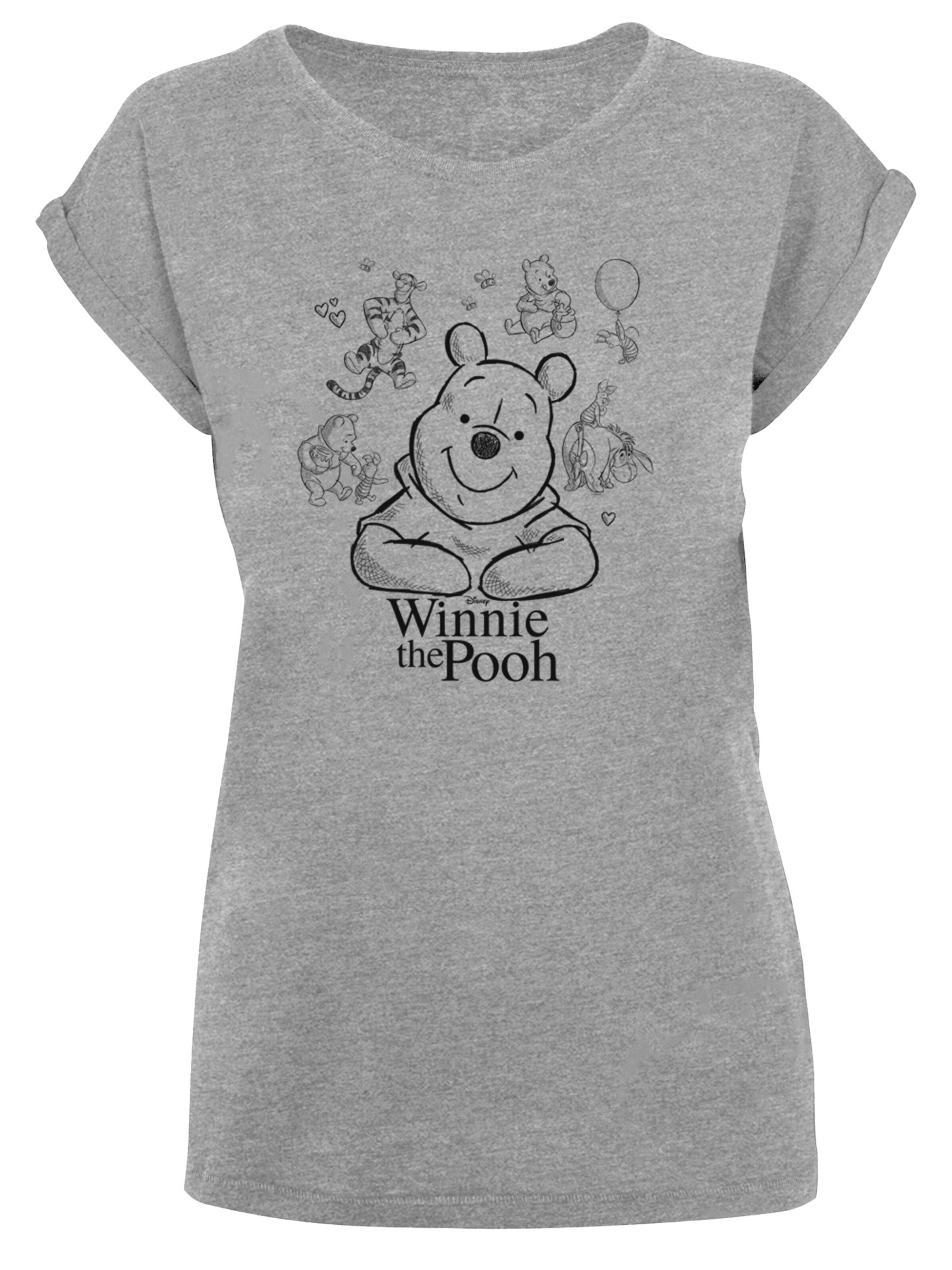 T-shirt 'Disney Winnie The Pooh' F4NT4STIC en gris : devant