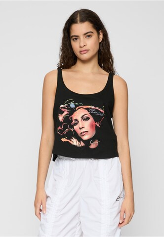 Merchcode Top 'Cher' in Schwarz: Vorderseite