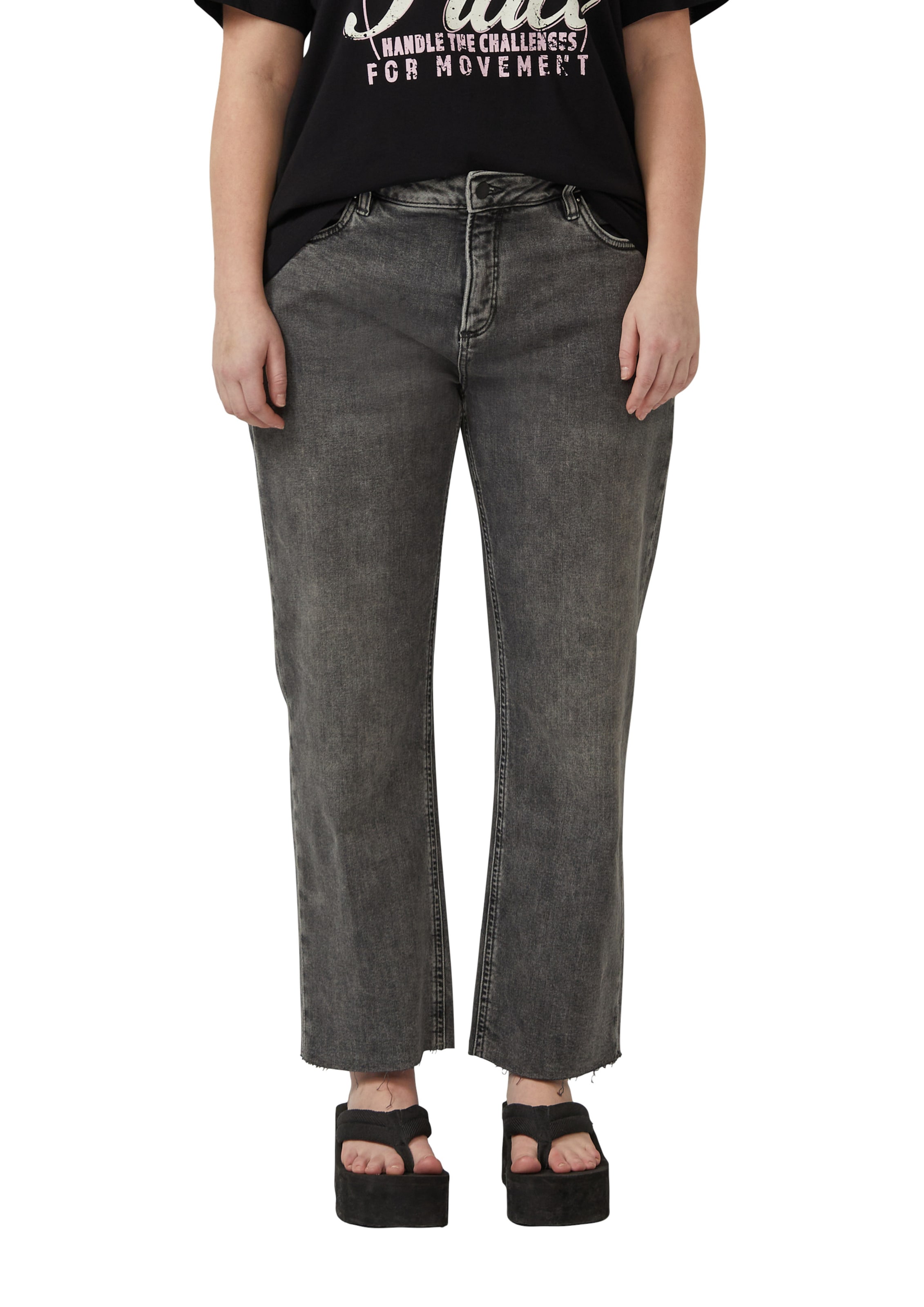 Regular Jean QS en gris : devant