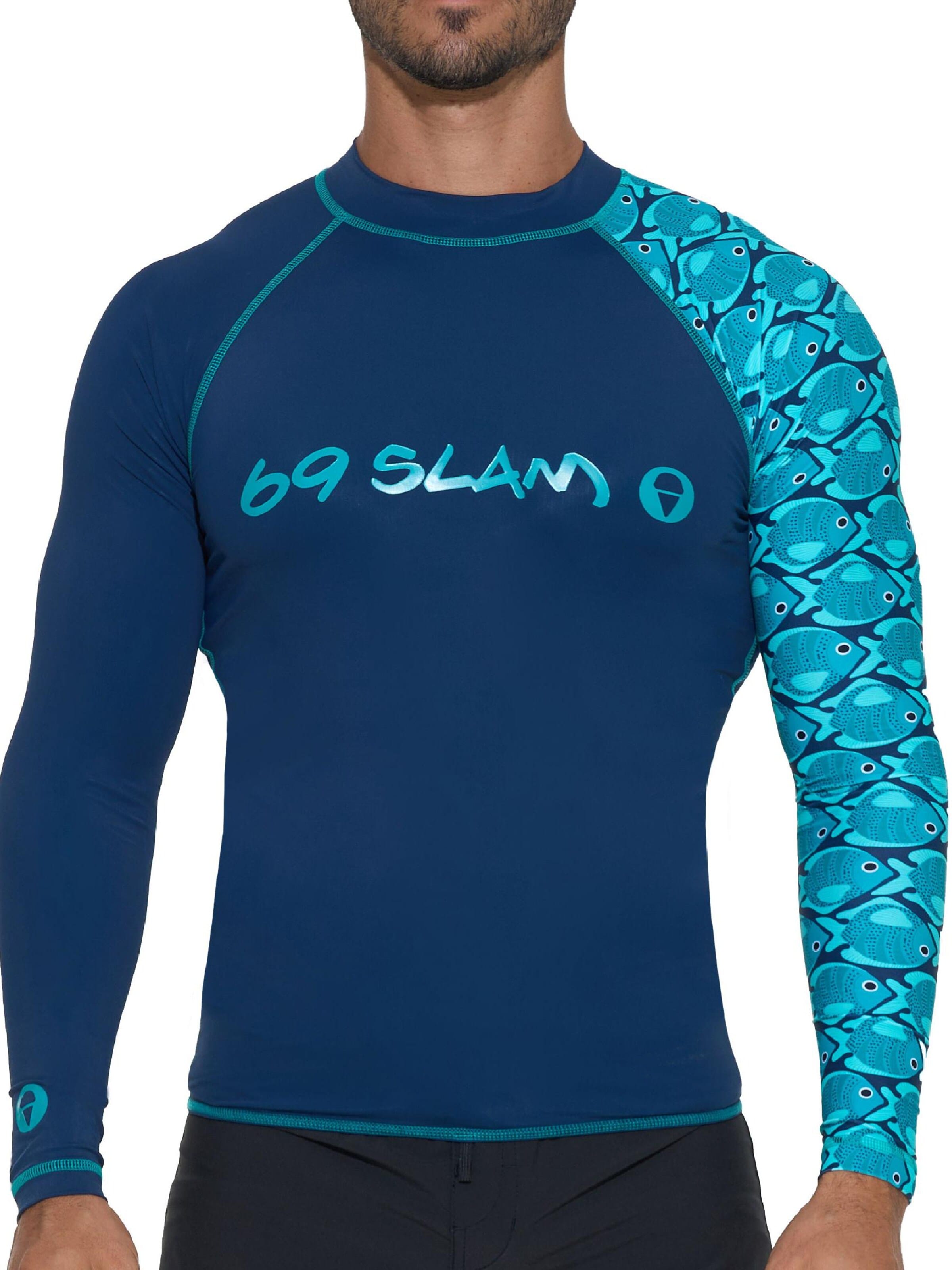 69Slam - Camiseta funcional 'DIEGO UPF50 FISHES' en azul
