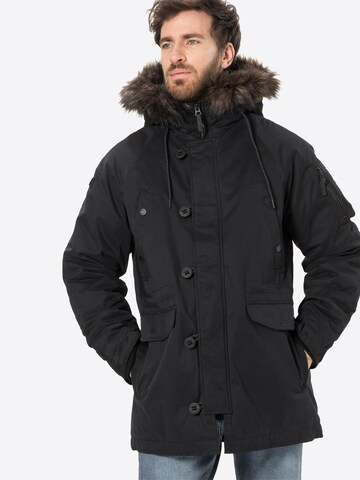 Regular fit Parka invernale di Superdry in nero: frontale