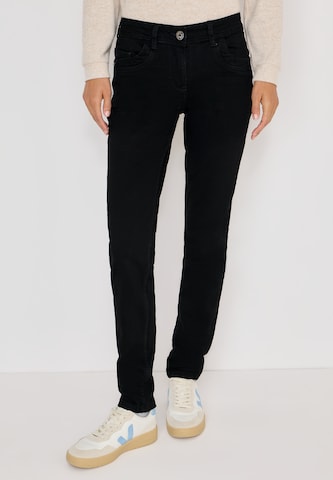 CECIL Slimfit Jeans in Schwarz: Vorderseite