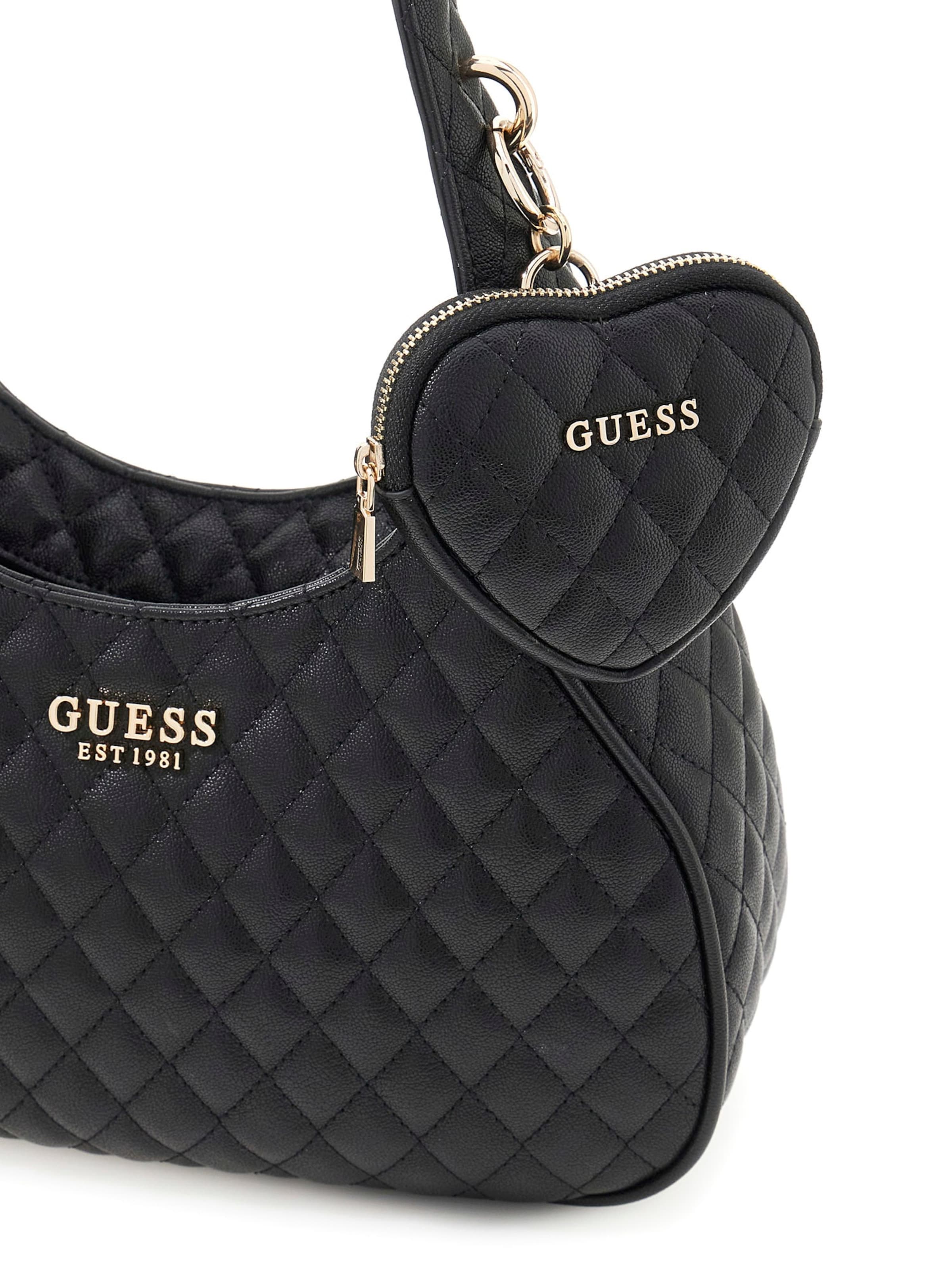 GUESS Schultertache 'Atabey' in Schwarz