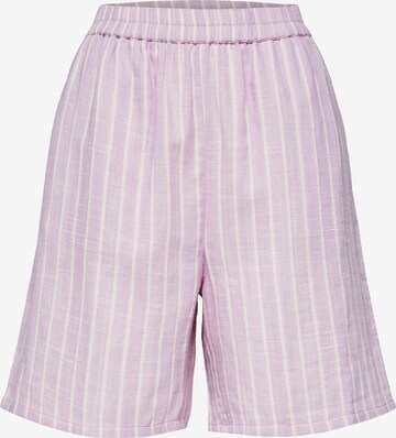 SELECTED FEMME Wide Leg Shorts 'Helina' in Pink: predná strana