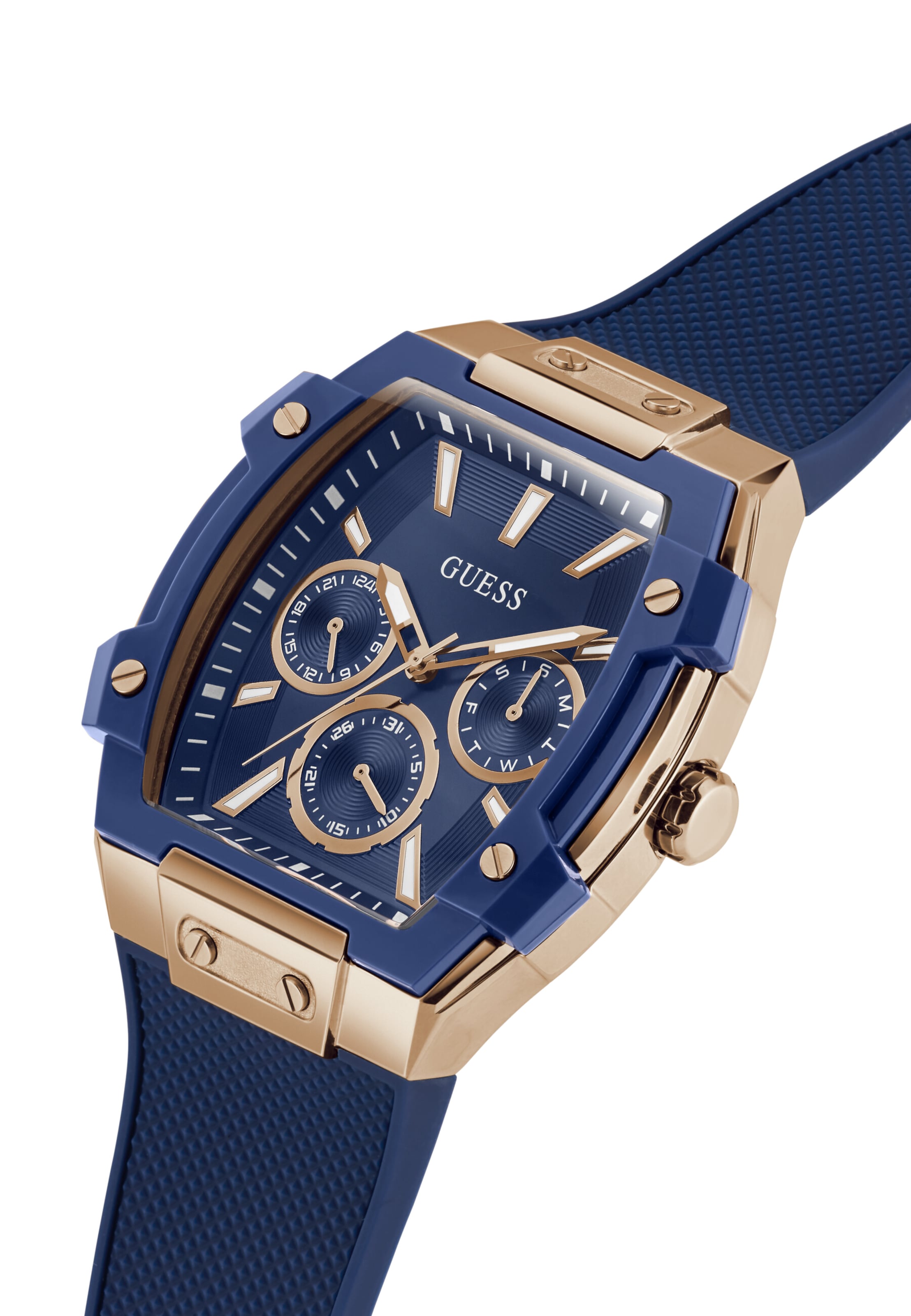 GUESS Analogt ur 'Phoenix' i blå