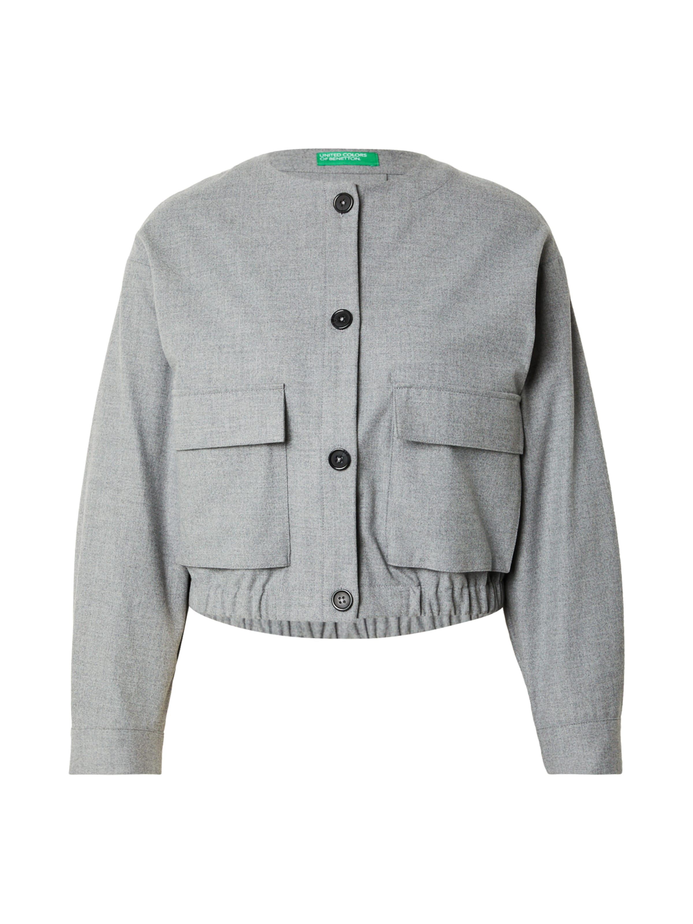Geacă de primăvară-toamnă de la UNITED COLORS OF BENETTON pe gri: față